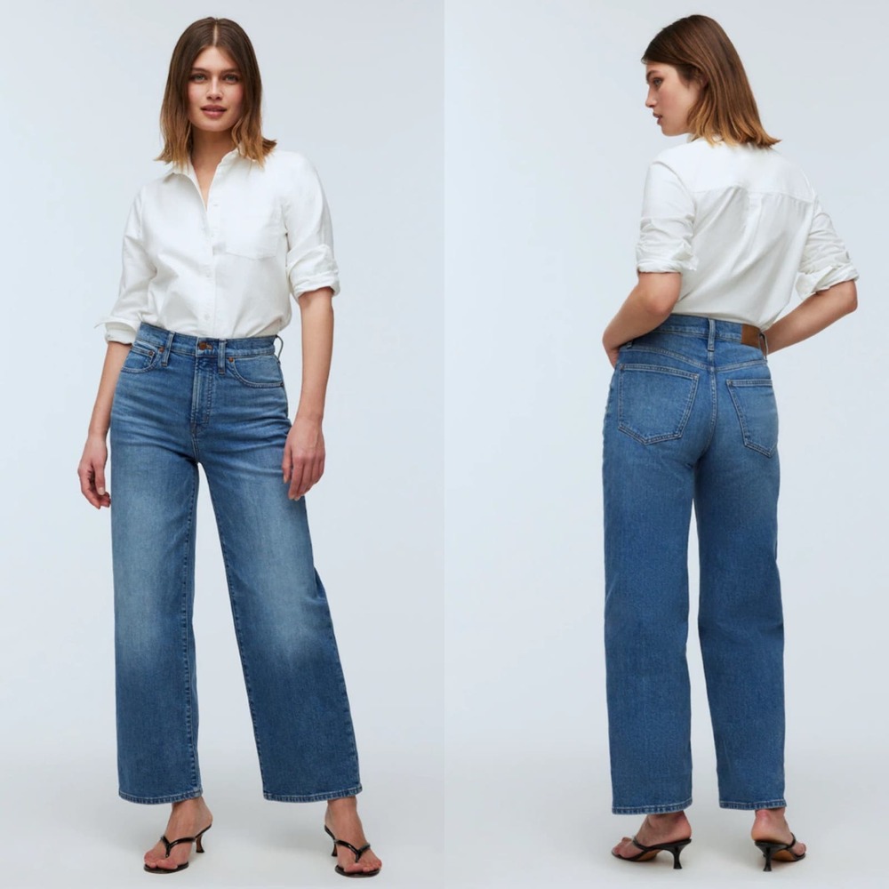 Madewell Blue Wide-Leg High-Rise Jeans